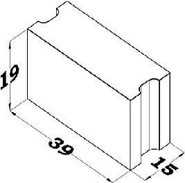 BLOQUE MACIZO 15X20X40   GRIS HIDROF.