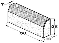 BORDILLO BICAPA 50X25X10X7