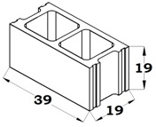 BLOQUE 20X20X40   REVESTIR CIEGO (72 UDS.)