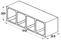 BLOQUE RETICULAR 30X23X70