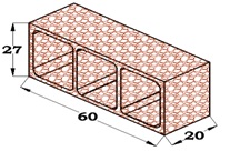 BLOQUE RETICULAR 27X20X60 ARLITA