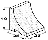 BORDILLO MONOCAPA BOTA 25X40X25 PEQ.   GRIS