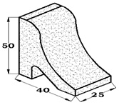 BORDILLO MONOCAPA BOTA 25X50X40 GRANDE ALBERO