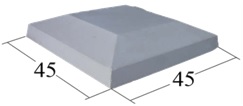 CORONACION TRONCO PIRAMIDE 45X45 SALMON