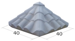 CORONACION TEJADILLO 35X35 ALBERO