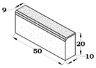 BORDILLO BICAPA 50X20X10X9 R3,5