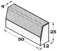 BORDILLO BICAPA 50X25X12X9 R3,5