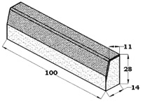 BORDILLO BICAPA 100X28X14X11 R5