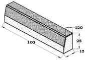 BORDILLO BICAPA 100X25X15X12 R5