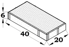 LOSA BICAPA 40X20X6 MARRON ROTA