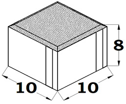 ADOQUIN BC 10X10X8 ROJOV