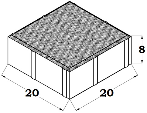 ADOQUIN BC 20X20X8   SEGUNDA