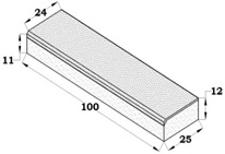 BORDILLO BICAPA ANDEN 100X25X12X11
