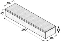 BORDILLO BICAPA ANDEN 100X25X15X14